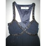 New Womens 6 NWT Lipsy London Dress Dark Gray Steel Beads Iron Queen Short Flowy Photo 2