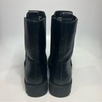 Loft Lug Sole Chelsea boots black faux leather women’s size 6 trendy modern Photo 3