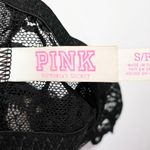 PINK - Victoria's Secret PINK VICTORIA’S SECRET Black Floral Lace High Neck Bralette Bra Small Photo 8