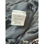 Mi Ami Tiered Black Floral Long Balloon Sleeve Deep V Photo 4