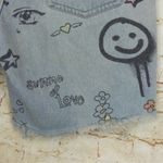 Wild Fable Denim Shorts Women 0 Doodle Print Bermuda Distressed High Rise Grunge Photo 10