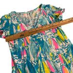 Lilly Pulitzer  Womens V-Neck Short Sleeve Printed Dress Size S lightweight small Photo 1