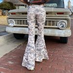 Peach Love California Camo Corduroy Bell Bottom Pants Photo 5