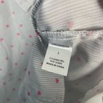 Mazik Heart Ruffle Button Fromt Stripe top size small White Photo 3