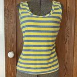 Vintage 70’s Terrycloth Blue and Yellow Striped Tank 🍄 Size M Photo 0