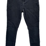 D. Jeans Black Skinny Denim Pants Size 10 Mid Rise Pockets Zip Rhinestones Photo 0