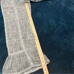 Soft Surroundings Petite Raleigh Gray Gauze Cotton Wide Leg Flounce Hem Pants M Photo 13