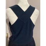 Lulus Navy Blue Sleeveless Fit & Flare Maxi V Photo 4