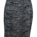 Tahari  Skirt Womens 8 Black‎ White Marled Pencil Casual Business Office Preppy Photo 0