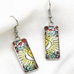 Boho Sun Rose Tile Earrings Multiple Photo 0