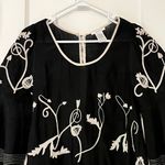 Esley  anthropologie blouse size small floral embroidered gauzy flutter sleeve Photo 4