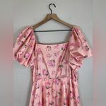 Love Shack Fancy x Target Cecile Puff Sleeve Pink Floral Ruffle Mini Dress size 16 Photo 13