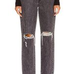 SLVRLAKE Dylan Straight Leg Distressed Jeans in Broken Promises Gray Black 27 Photo 1