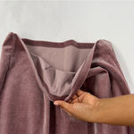 Madewell Velvet Short Sleeve Mock Neck Mini Dress Stretch Frosty Mauve Size XXS Photo 6