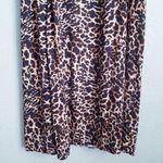 AFRM X Revolve Zelda Leopard Print Slit Dress Black Size L Photo 3