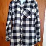 Maurice's Black and white Buffalo plaid button up Photo 1