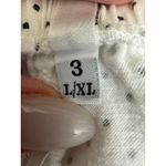 Vintage White Polka Dot Lounge Pants Rayon Elastic Waist L/XL Photo 3