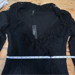 Lulus NWT Memorably Romantic Black Lace Long Sleeve Mini Dress Photo 5