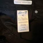 Seven7  Black Denim Sunset Bermuda Shorts Size 16 Long Inseam Photo 3