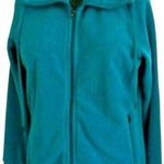 Adidas Fleece Climawarm Hoodie w Full Zip Drawstring Hood Women’s Lg Teal Blue Photo 0