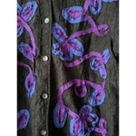 Y2K Chore Jacket Long Sleeve Cardigan Women’s Medium Button Up Spring Blue Photo 3