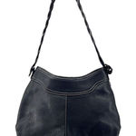 Brighton  Shoulder Bag Large Black Ziptop‎ Hobo Pockets Pebble Hobo Braided Strap Photo 0