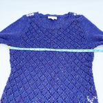 Modcloth  Impromptu Photoshoot Open Knit Sweater Purple Speckled Size Small Photo 10