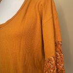 ANTHROPOLOGIE Annette Thermal Waffle Knit/Floral Top - Small Photo 4