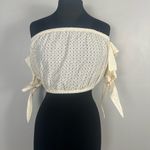 Eberjay New eberjey Andy Portola Blouse Ecru White Eyelet Off Shoulder size medium Photo 2