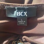 BCX Made in USA Early 2000's Dark Brown Cinched Babydoll Rhinestone Halter Top L Photo 6