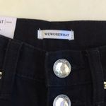 We Wore What  Danielle Jeans Crystal Button Up Black Jeans Size 25 NWT NEW Photo 5