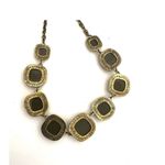 Jewel Kade gold tone and green bib vintage necklace Photo 6