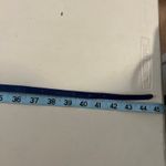 EXPRESS Blue England Made Genuine Leather Adjustable Thin Skinny Silver Oval Buckle Belt Photo 5