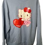 Hello Kitty Valentine's Day  Heart Graphic Sweatshirt - Blue XXL Photo 0