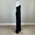 AQUA  Strapless Thigh Slit Long Mermaid Evening Gown Black Size 6 Formal Dress Photo 2