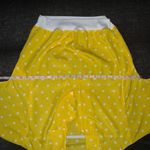 Shapely Vintage Banded Bottom V Notch Collar Polka Dot Blouse Yellow Photo 7