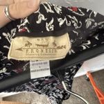 Vintage New Frontier Skirt Top‎ Set Vintage Large Paisley Floral Rayon Western Black Photo 6