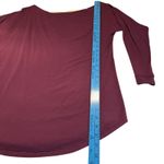 Universal Standard Oversized Boatneck Long Sleeve Top Relaxed Comfy Burgundy XS Photo 7