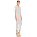 NWT Aya Muse Portia Open Back Slinky Sheer Midi Dress in Ice Melt Blue Size XS Photo 9