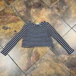 Olive & Oak Stripe Long Sleeve Cropped Top Medium Photo 4
