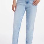Good American NWT  25 High Waist Raw Hem Slim Straight Jeans Indigo248 Photo 0