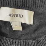 Lamb leather mixed media top long sleeves perforated leather sweater size S Black Photo 8