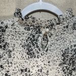 fab'rik Fab’rik Long Sleeve cream blouse with black Photo 3