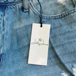 New with tags Jelly jeans high rise distressed mom jeans in size 11 Blue Photo 5