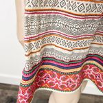 Free People [] Orange Boho Y2K Cable Knit Embroidered Striped Mini Dress Size 8 Photo 6