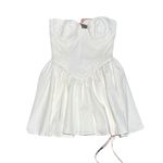 House Of CB  Katherine Strapless Corset Mini Dress, White, Small Photo 6