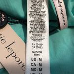 Nanette Lepore 🆕  jacquard floral turquoise blue black trim bikini bottoms Photo 9