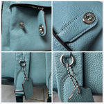 Coach 14468 Campus Leather Backpack Teal Authenticated Photo 3