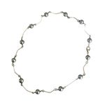 Sterling silver grey pearl choker necklace Photo 0