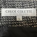 Chloe Colette Jenny Tweed Mini Skirt Black Opal Size L Photo 1